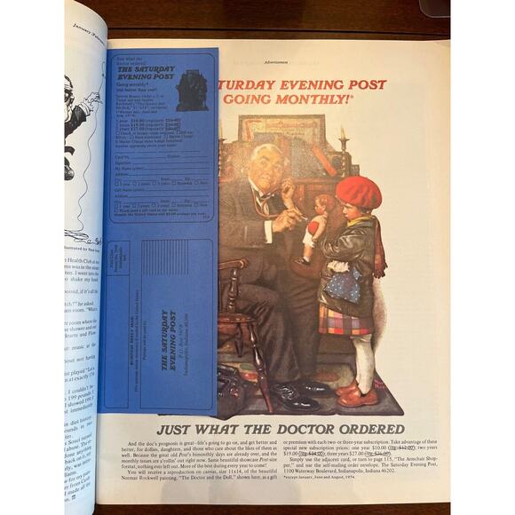Vintage Magazine The Saturday Evening Post Feb 1974 Zodiac Astrology Rockwell - Picture 4 of 8